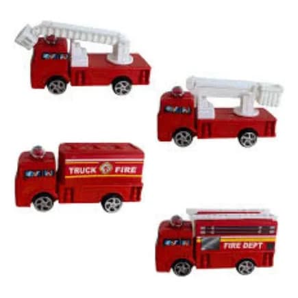 Kit Caminhão De Fricção Bombeiros Miniatura Clube Kids Vermelho