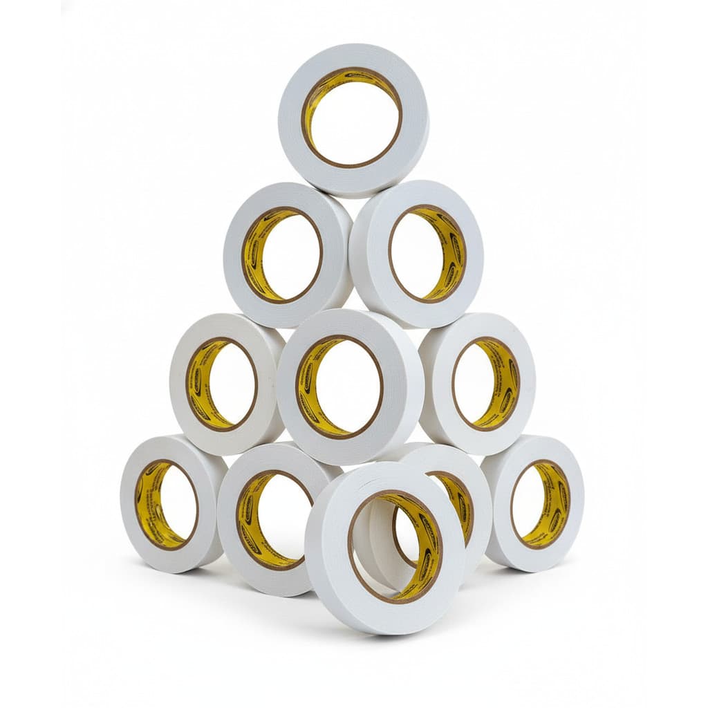 10 Rolos de Fita Dupla Face Papel Tissue 12mm X 30 mts