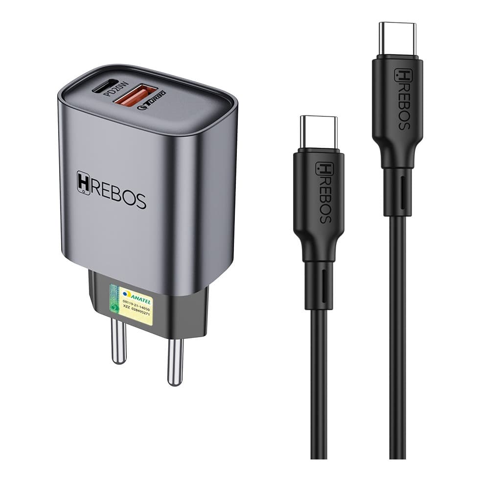 CRG-232 CC - Pr - Kit Carreg. Neo Charger 20w + Cabo Type-C x Type-C