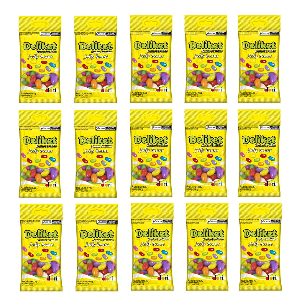 Kit c/15 Deliketi frutas sortidas 70g cada - Dori (2130)