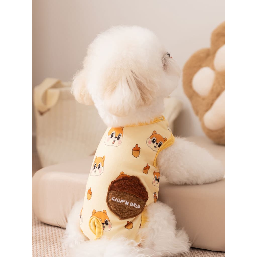 Roupas de primavera roupas de primavera finas roupas de cachorro roupas de barriga de quatro patas Bichon Teddy gatinho