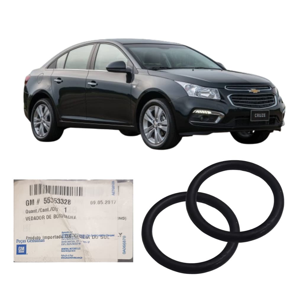 2x Anel Vedação Tubo Resfriador GM Cruze Sonic Tracker Original 55353328
