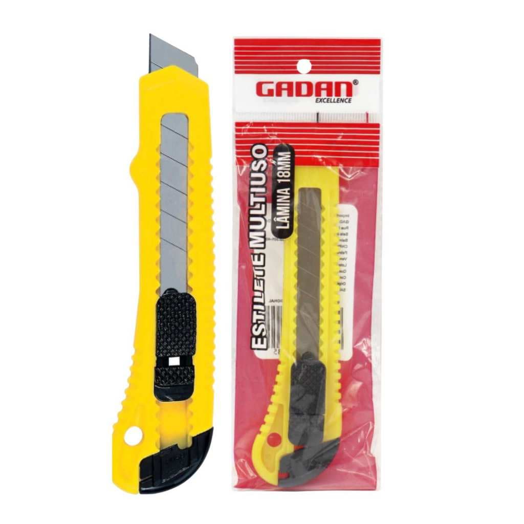 Estilete Multiuso Profissional Lâmina 18mm Gadan