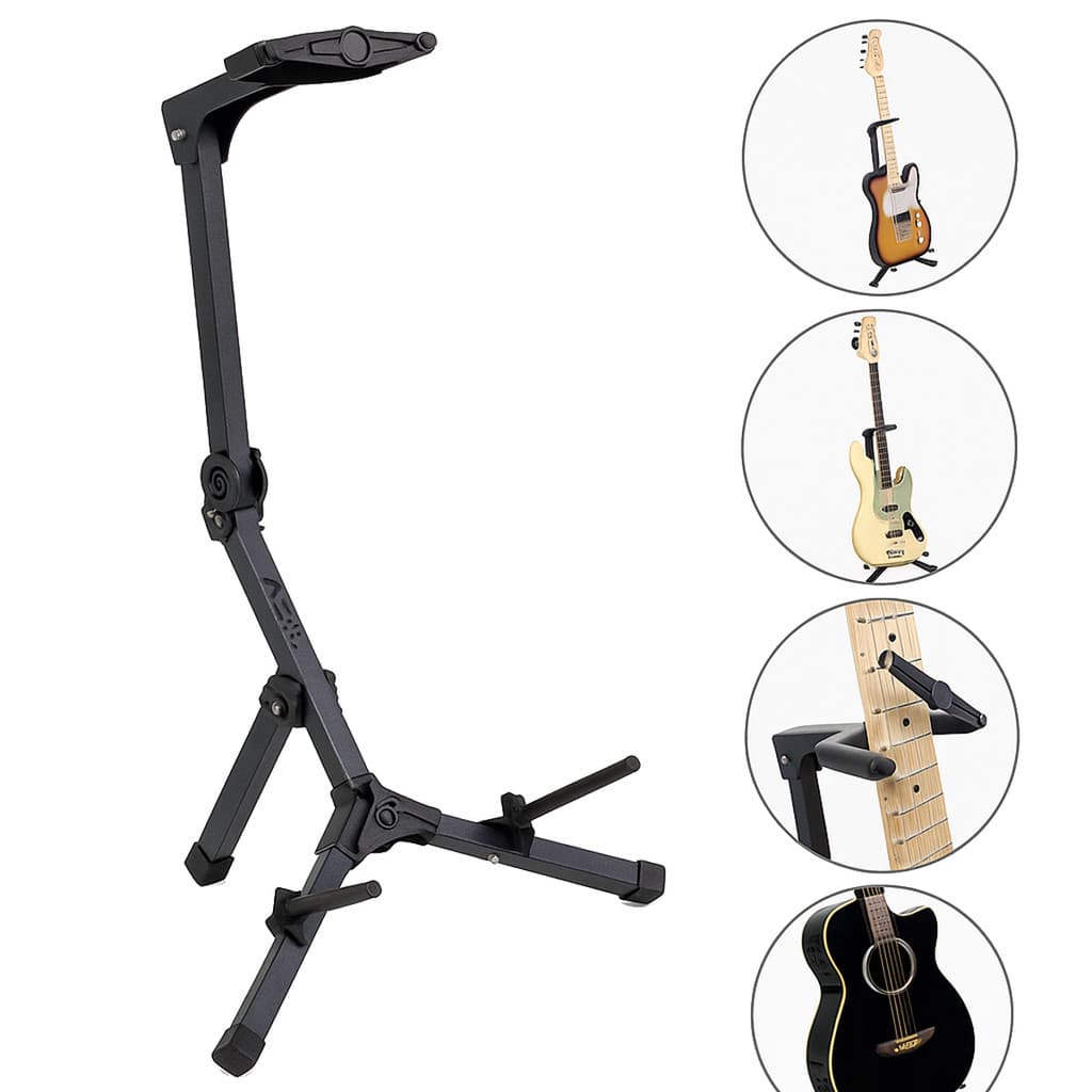 Suporte ASK G3E Evolution Retrátil Chão com Apoio de Braço para Guitarra Violão Baixo