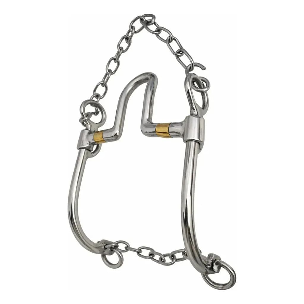 freio bridão bridea cavalo inox bocal 6cm vaquejada