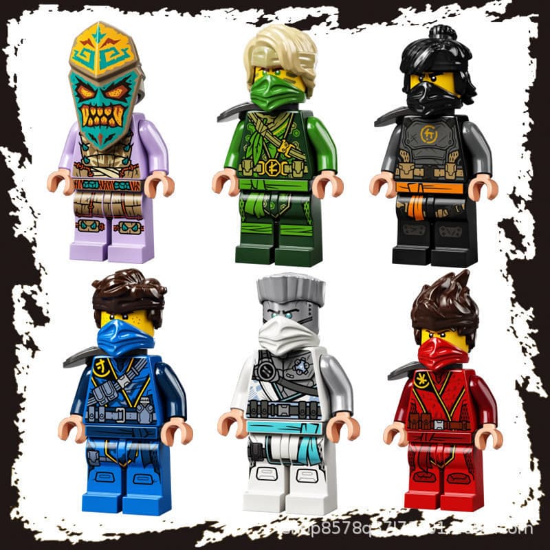 6 Peças Conjunto De Blocos De Construção Com Figuras Fantasma Ninjago E Lloyd Ilha Da Selva Tesouro Para Crianças Presen