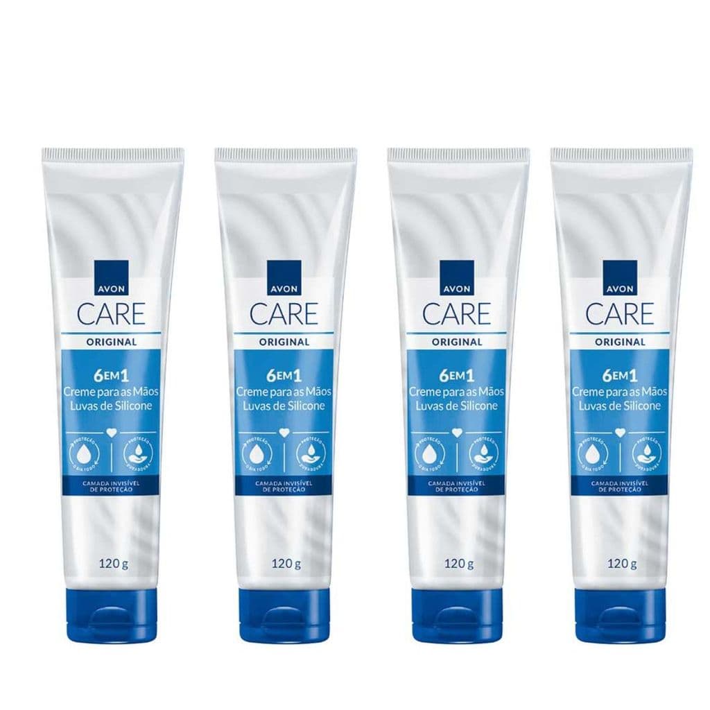 Kit Avon Luvas De Silicone Creme Protetor Para As Maos 120g