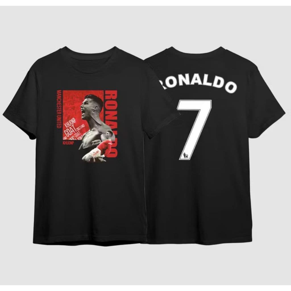 Camiseta Infantil Jogador Cristiano Ronaldo Futebol CR7 Robozão Goat Melhor Criança Estampa