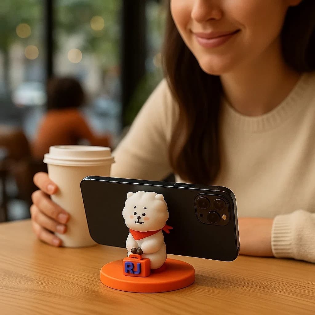 Suporte de Telefone Para Mesa Laranja Mãos-Livres Encosto de Celular Assistir Vídeos Navegar