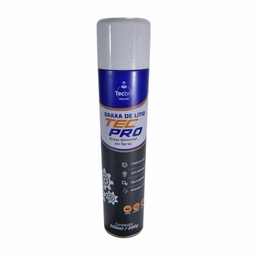 GRAXA BRANCA LITIO LUBRIFICANTE AUTOMOTIVO SPRAY MULTIUSO INDUSTRIAL E DOMÉSTICO  TECBRIL