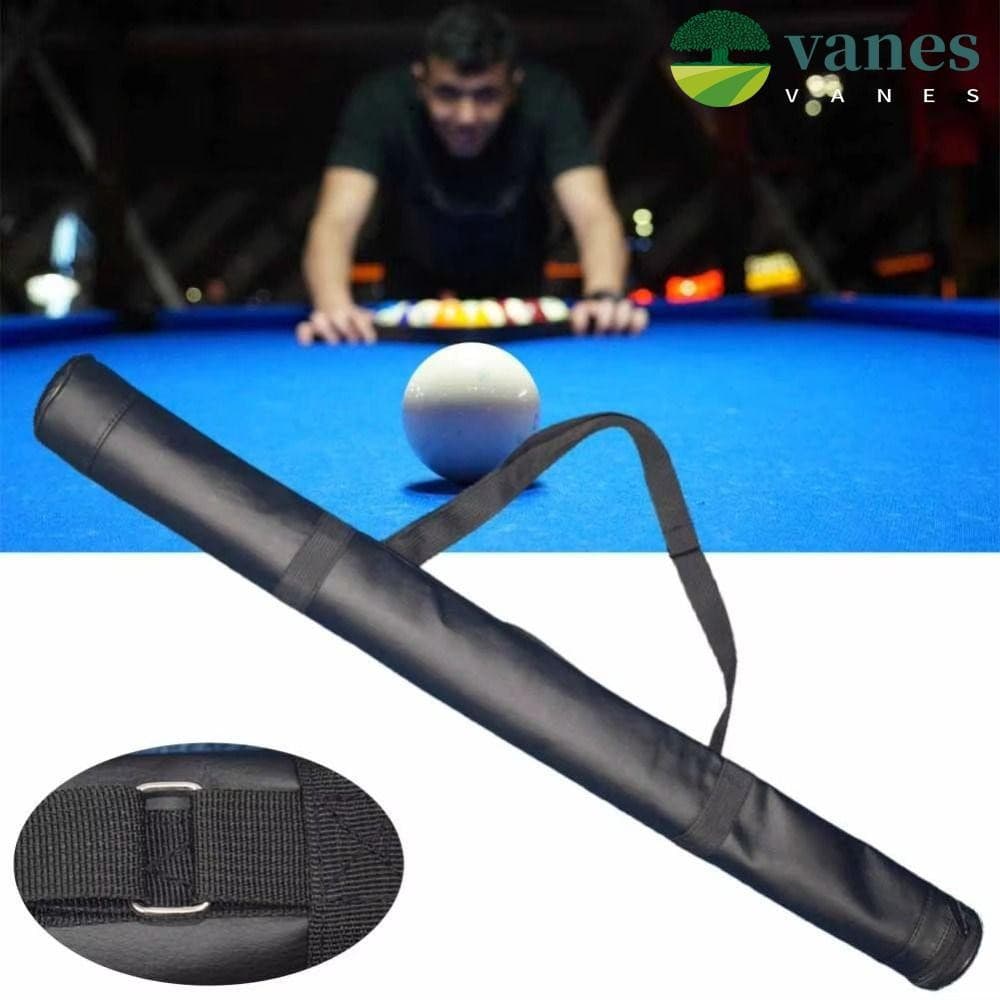 VANES Bilhar Cue Bag, Alça de Ombro 32in 1/2 Pole Pool Cue Bag, Suprimentos Esportivos Leve Dobrável Faux Leather Bolsa