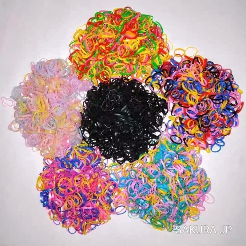 Elásticos De Cabelo Coloridos Definem Faixas De Rabo De Cavalo Descartáveis Para Meninas E Crianças , Saco De PVC CG636