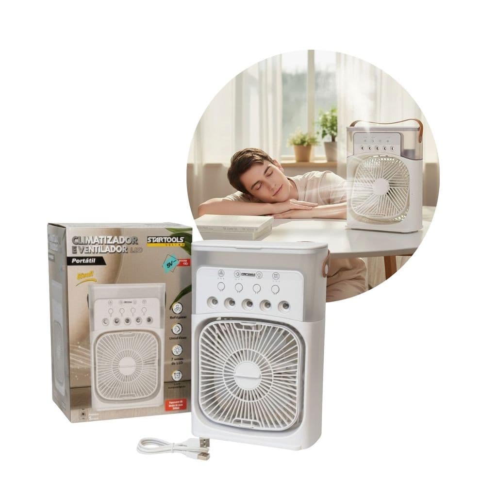 Mini Climatizador Umidificador USB Portátil 3 em 1 AR0922