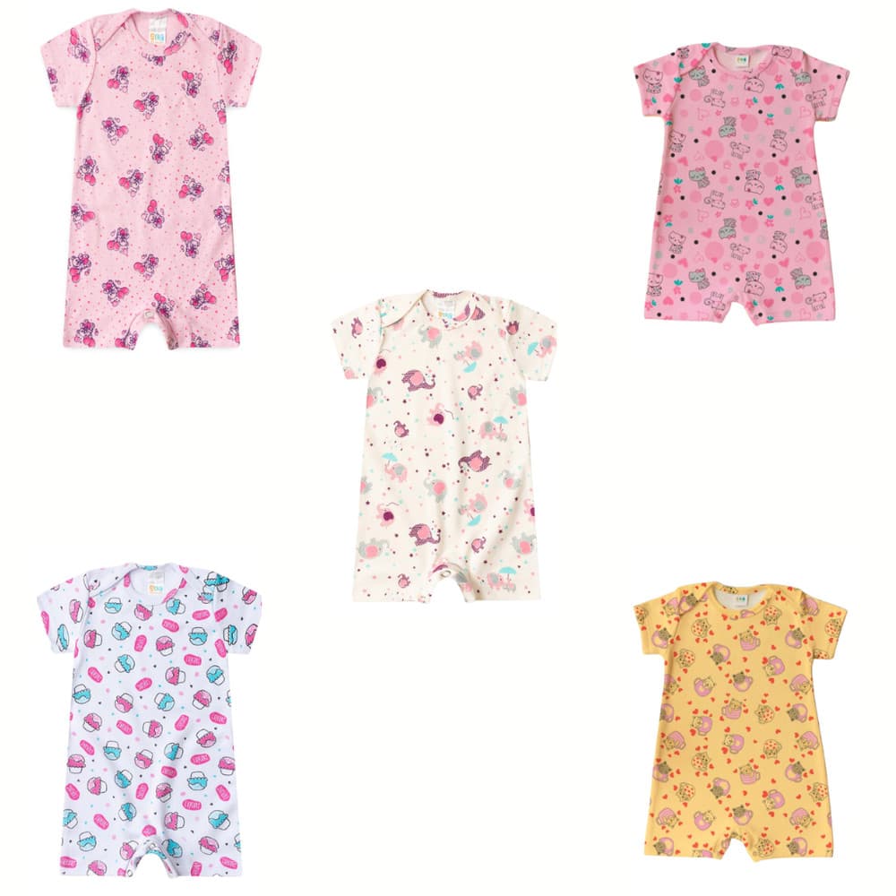 Kit 2 Macaquinhos Bebê Menina Suedine Premium | Algodão macio | Toque Suave | P ao 3 anos