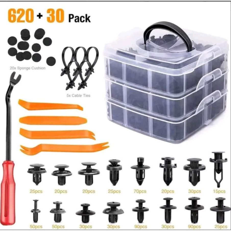 Kit 100 Presilha De Fixação Parachoque Parabarro.