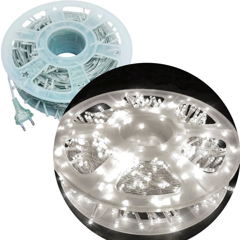 Pisca Varal Cordão Natal 600 Lâmpadas LEDs Branco 220v 100M