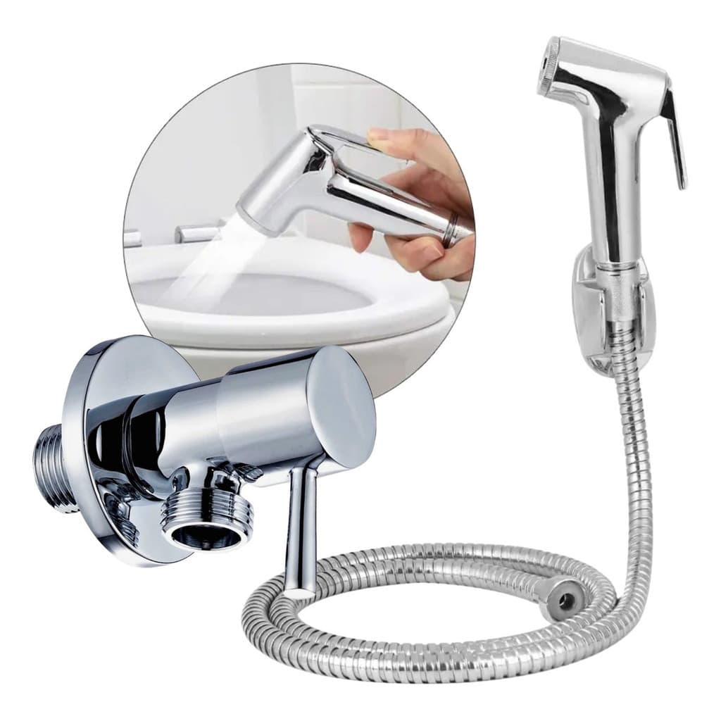 Ducha Higiênica Inox Premium Kit Completo 1/2 com Registro 1/4 Volta – Pulverizador Banheiro