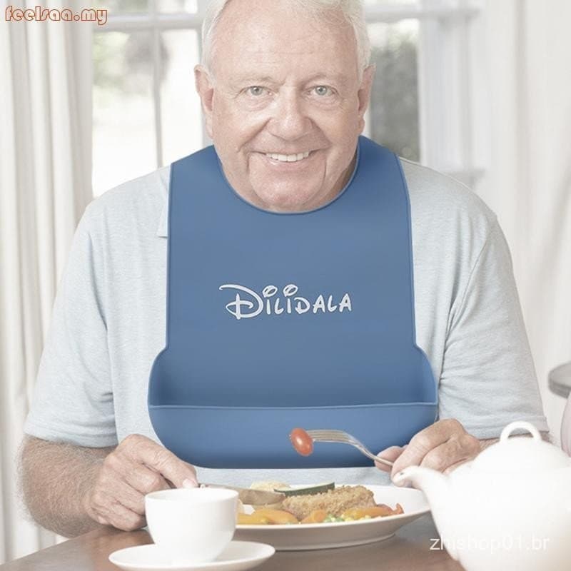 feelsaa Protetor de Pano para Adultos com Deficiência, Babador de Silicone para Idosos, Cidadãos, Babadores de Silicone,