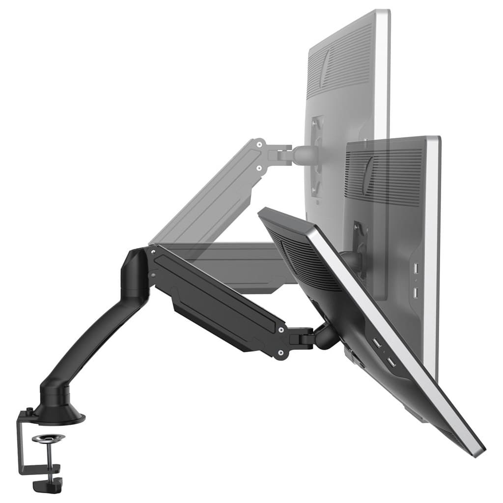 Suporte de Mesa para Monitor Articulado com Pistão a Gás 2kg a 9kg - Preto