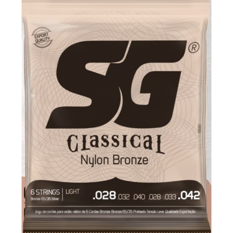 Encordoamento SG Nylon com Bolinha para Violão – Tensão Leve, Média ou Pesada