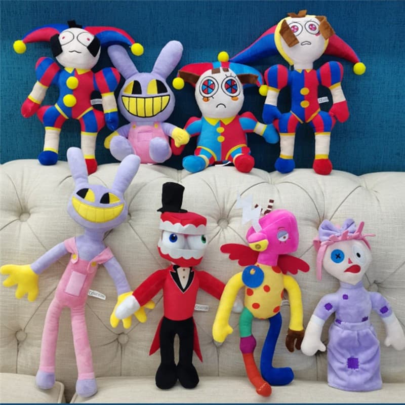 TIMEKEY O Incrível Brinquedo De Pelúcia Circo Digital Anime Palhaço Fofo Natal 25-44cm E7P5