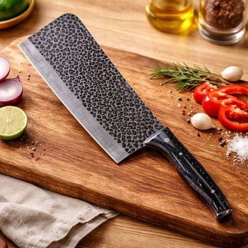 Cutelo Profissional Inox 30cm Faca Corte Preciso Durável Cabo Ergonômico Cozinha