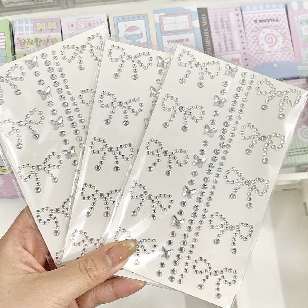 Adesivo De Laço De Cristal DIY Scrapbook Adesivos Decorativos Acessórios De Embalagem