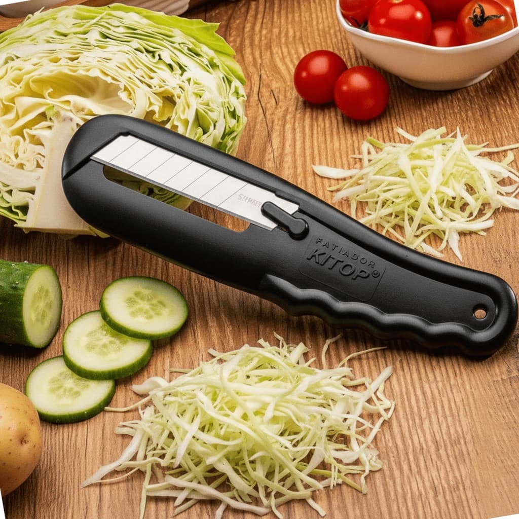 Fatiador de Legumes e Verduras Prático Corte Rápido e Seguro na Cozinha