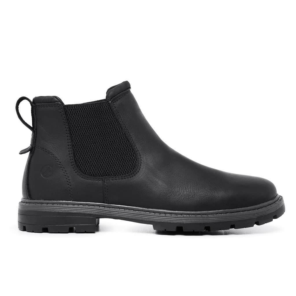 Botina Country Bota Masculina Couro Legítimo Calce Fácil Palmilha Gel Confortável Trabalho Social