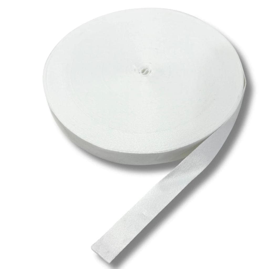 Fita Acetinada Branca 15mm x 50m para Sublimação | Ideal para Cordão de Crachá