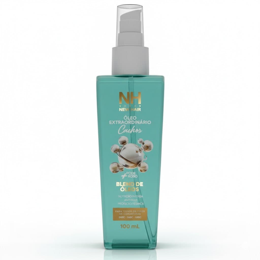 Óleo Extraordinário Cachos 100ml New Hair - Nutrição Intensa Anti Frizz e Proteção Térmica