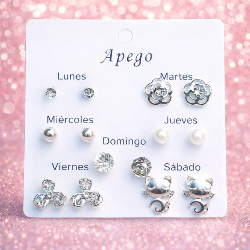 Brincos Femininos Sortidos – Kit com 7 Pares