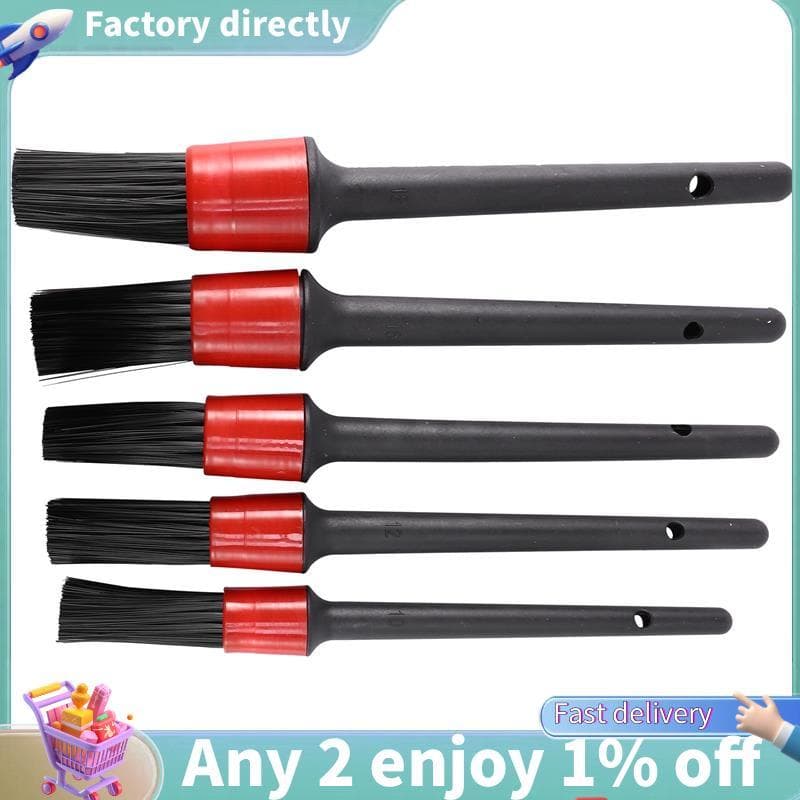 Escova De Detalhes (Conjunto De 5) , Escovas De Detalhamento Automático Perfeito Para Rodas De Limpeza Automotiva De Mot