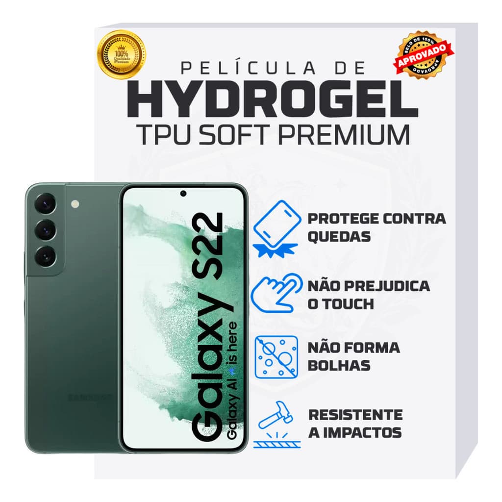 Película Fosca Hidrogel Premium (Linha Gamer) Samsung S22 + Plus FE Ultra