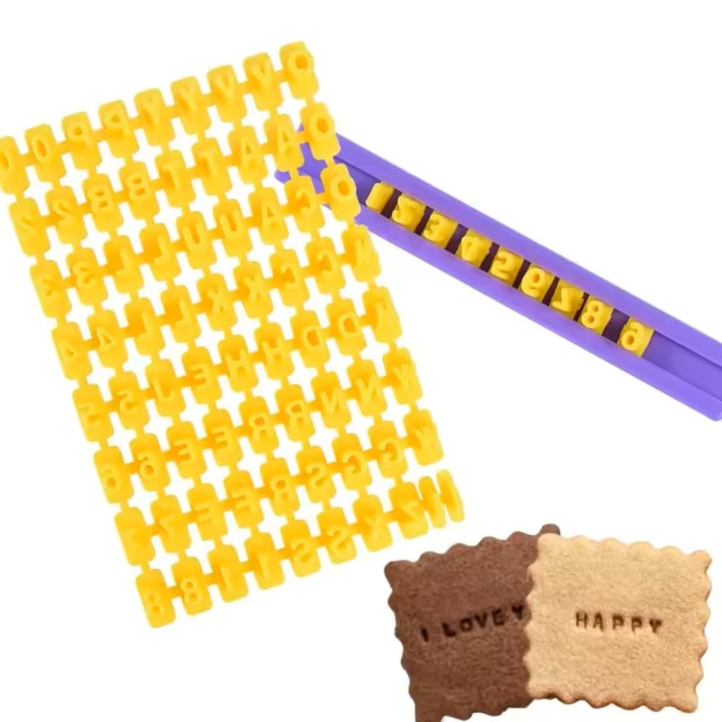 Carimbo Marcador De Letras Números Para Biscoito Pasta Americana Biscuit Massas Sabonetes Decoração
