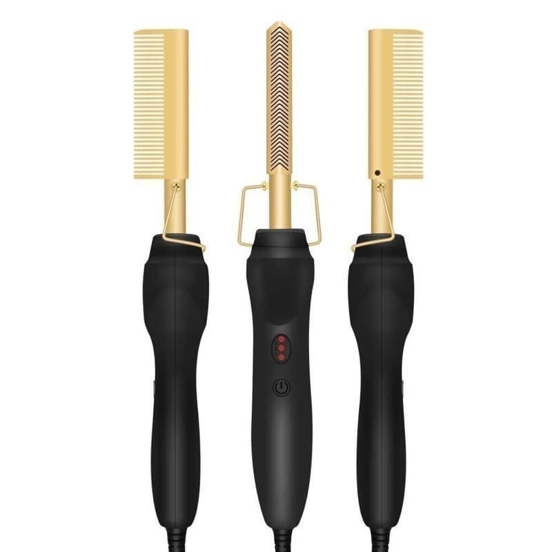 Prancha de Cabelo Portátil: Alisamento e Cachos com Tecnologia Cerâmica - Ferramenta Profissional para Viagens, Design A