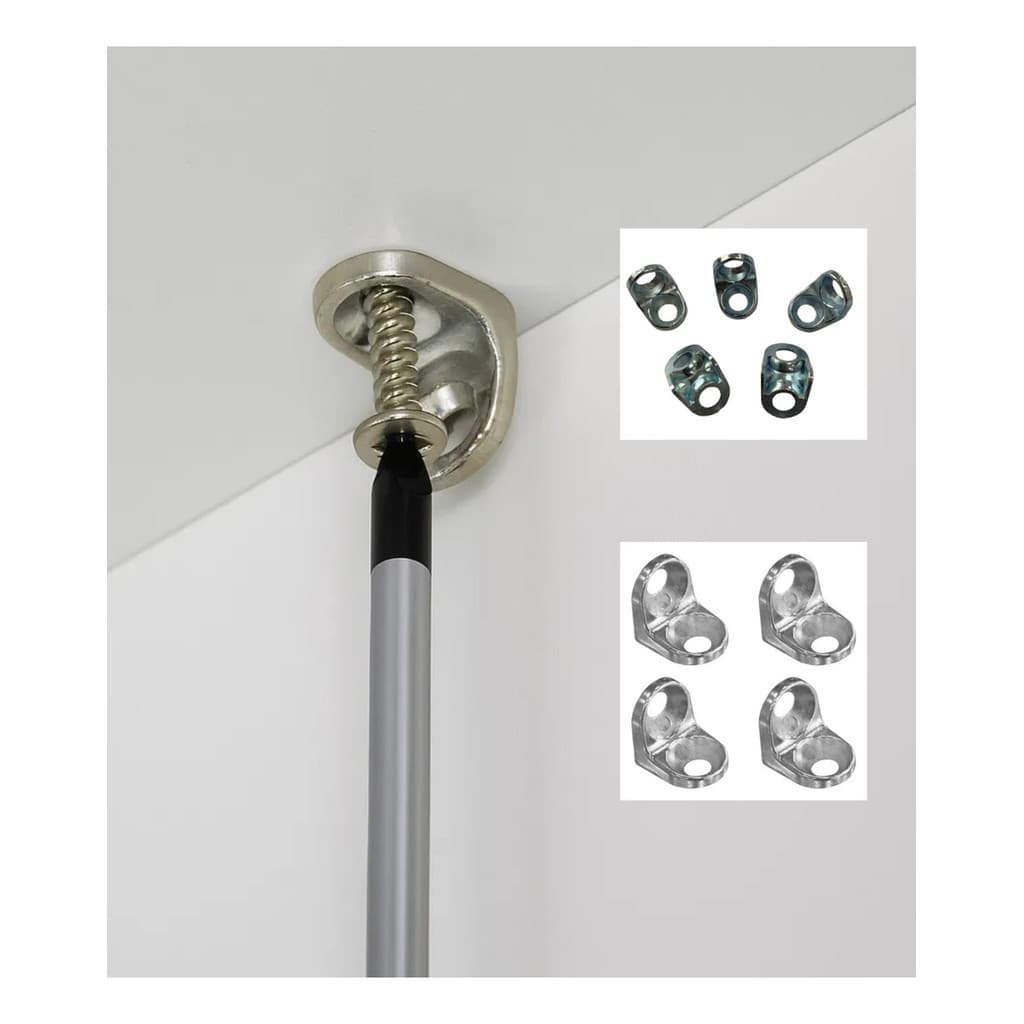 Kit 500 Unid Suporte Cadeirinha Cantoneira Móveis 2 Furos