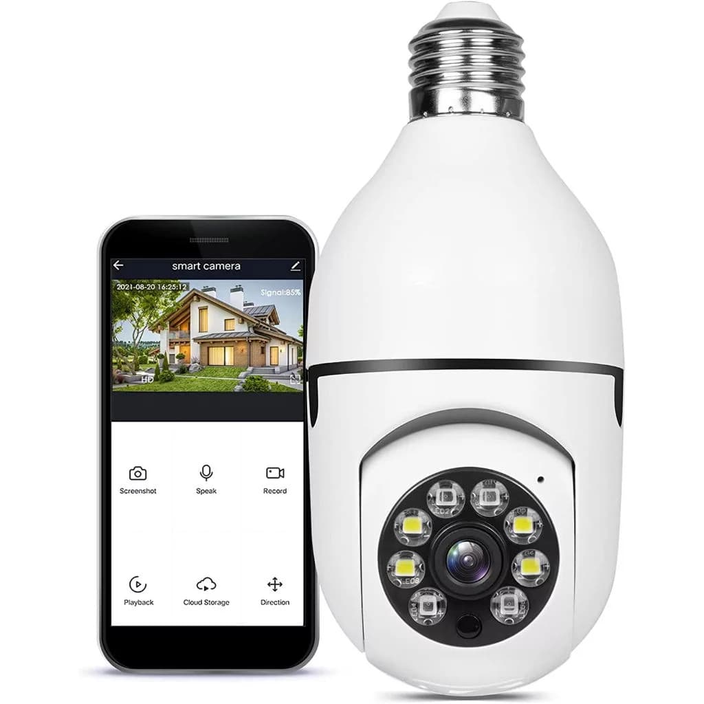 Mini IP Câmera Wifi KIT1/2 Câmera Segurança Infravermelho Lâmpada Externa 360 janoclick