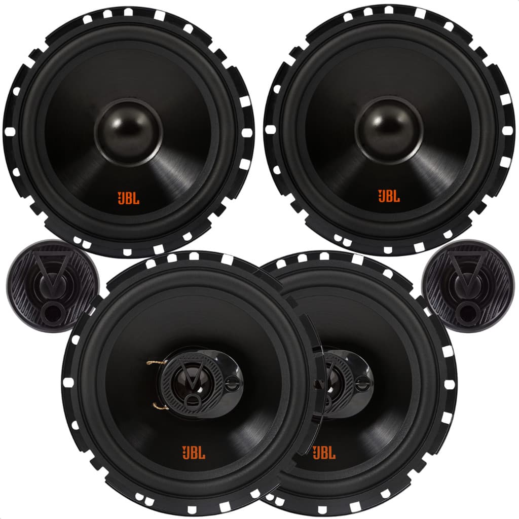 JBL Alto-falantes 6 Polegadas 220 Watts Kit 2 Pares Automotivos Flex 2 Vias + Triaxial Auto Carro