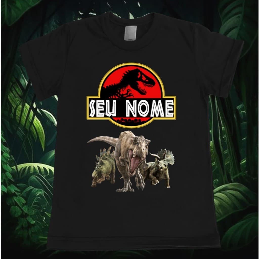 Camiseta Infantil Jurassic Park / Varios modelos / Camiseta Infantil personalizada com nome e idade