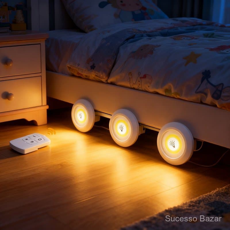 6/9/12 Pcs Lampada Luminaria Led Spot Sem Fio Controle Remoto Luz LED PromoçãO.
