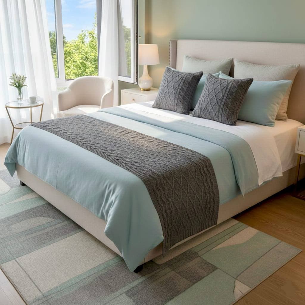 MANTA DE SOFA PESEIRA  TRANÇADA CAMA KING TRICÔ TRICOT