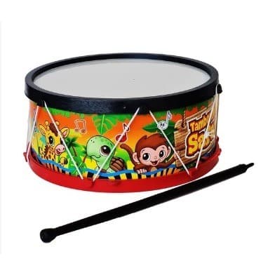 Brinquedo Tamborzinho Infantil de Plástico Instrumento
