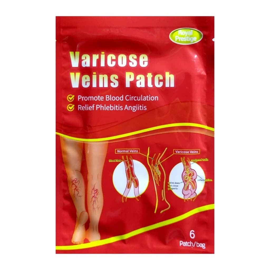 Kit 6 pcs  Adesivos Anti-Varizes | Redução de Vasos e Veias + Alívio de Pernas Cansadas