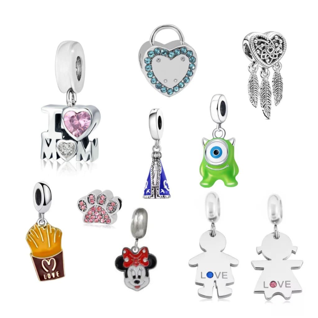 Charm Berloque Separador em Aço Inox Premium Alta Durabilidade e Compatibilidade Universal Estilo Europeu Original