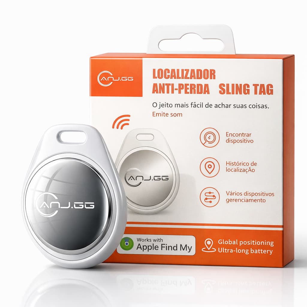 Localizador Anti-Perda Smart Tag Bluetooth Compatível Apple Find My Rastreador para Chaves Carteira Mochila Mala com Som