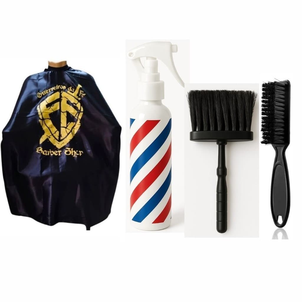 Capa Para Corte Barbeiro Borrifador Pole Espanador Grande Escovinha de Limpeza Degrade top