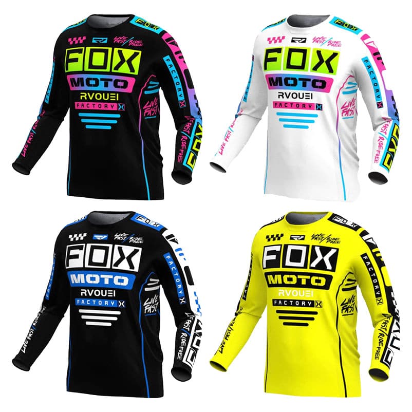 Camisa De Motocross Racing Rvouei Fox Para Homens , Camisas De Ciclismo MTB Downhill Mountain Enduro , Secagem Rápida ,