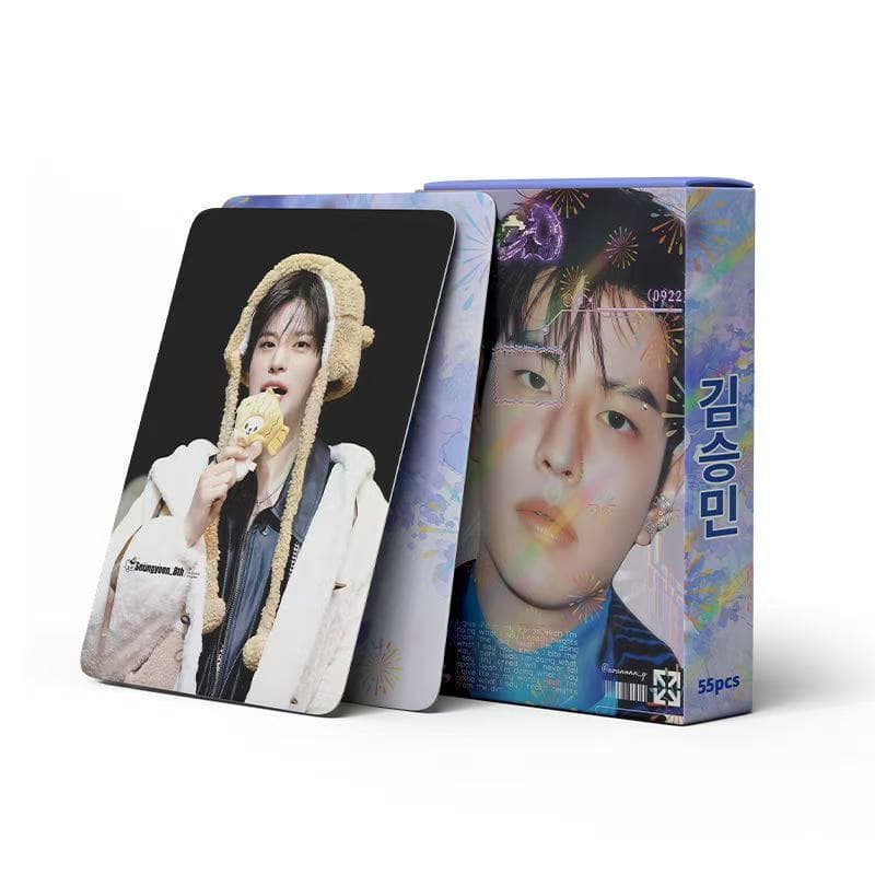 55 Pçs/set Kpop Idol Stray Kids Seungmin lomo Cartões Postais Para Fãs Han Felix