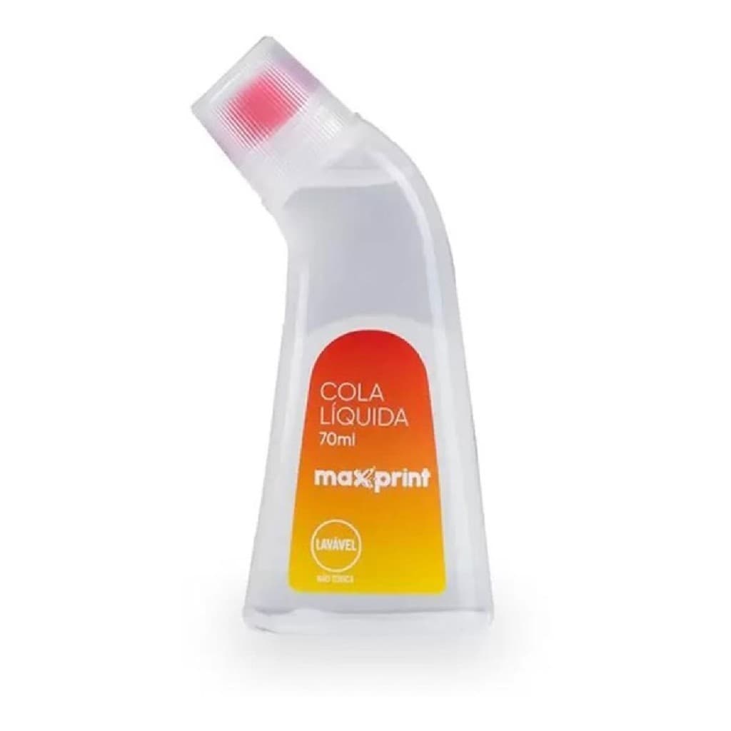 Cola Líquida 70ml Maxprint com Aplicador – Colagem Forte, Rápida e Precisa!